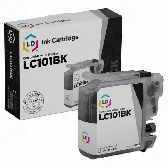 LD Products Compatible Brother LC101BK Black Ink Cartridge for DCPJ152W, MFCJ245, MFCJ450DW, MFCJ470DW, MFCJ475DW & MFCJ6520DW