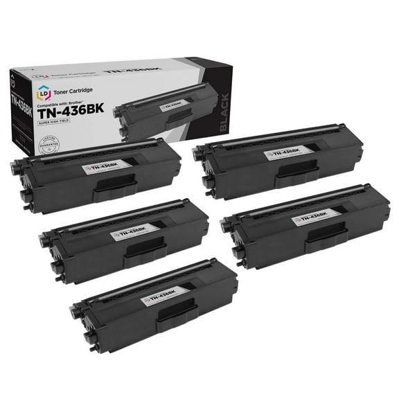 LD 5PK Compatible Replacement Black Toner for Brother TN436 TN436BK HL-L8360CDW MFC-L8900CDW
