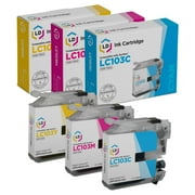 LD Products Compatible Replacement Brother LC101 Set of 3 Ink Cartridges (Cyan, Magenta, Yellow)