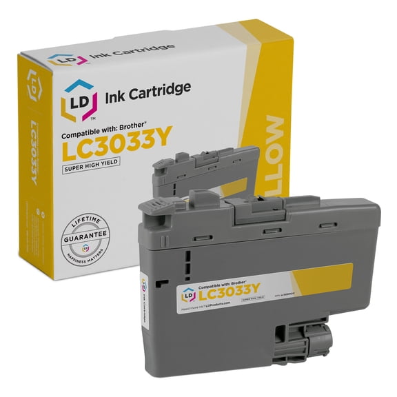 LD Compatible Ink Cartridge Replacement for Brother LC3033Y Super High Yield (Yellow)