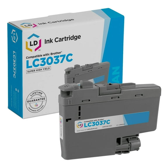 LD Products Compatible Replacement Brother LC3037C Super High Yield Cyan Ink Cartridge