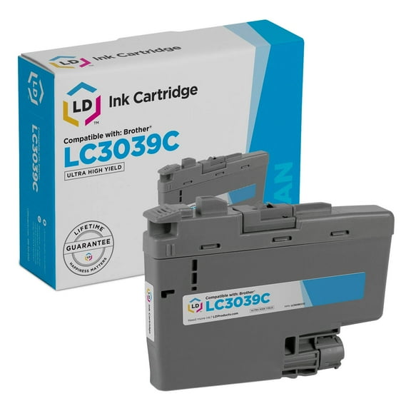 LD Products Compatible Replacement Brother LC3039C Ultra High Yield Cyan Ink Cartridge