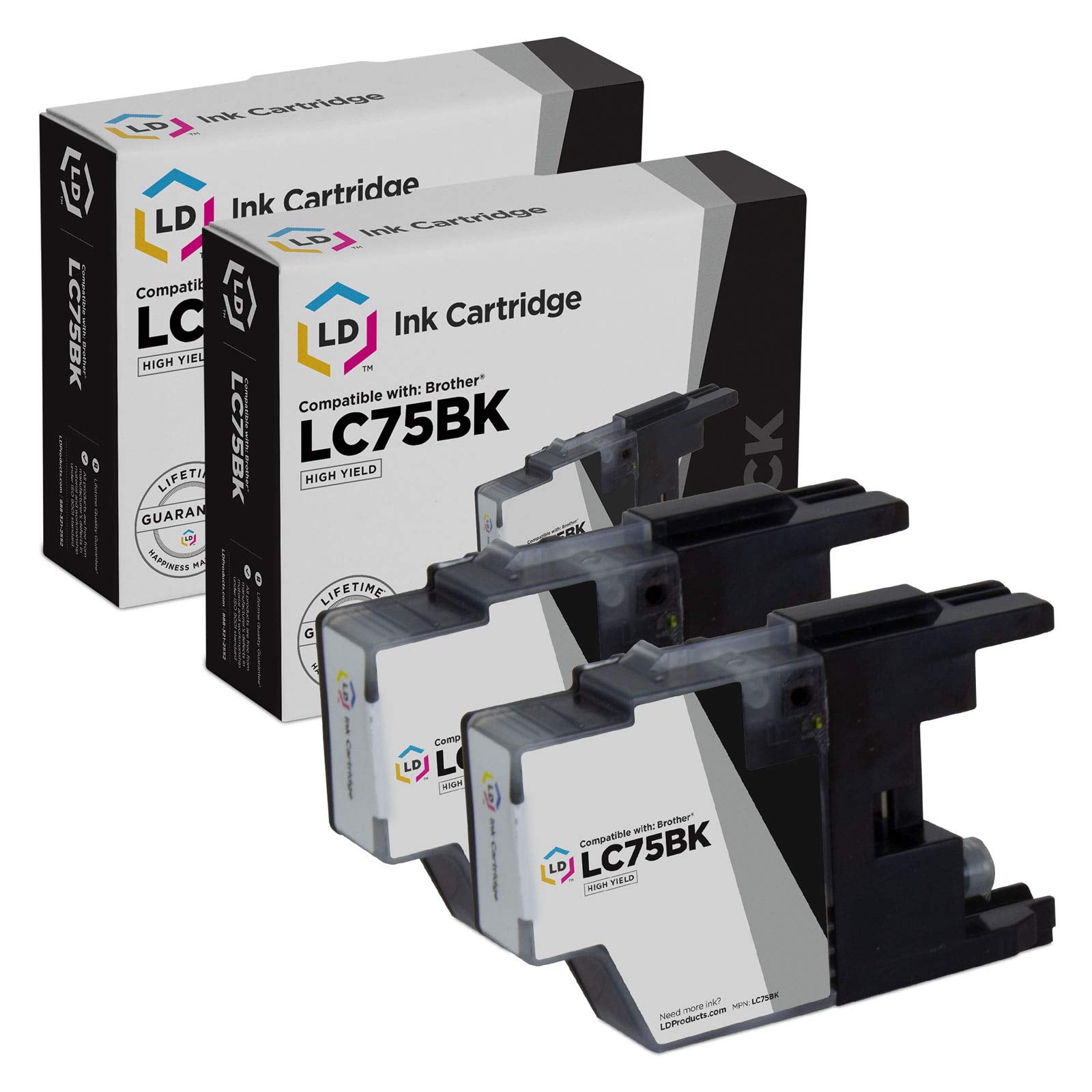 Lc75bk LD Compatible Ink Cartridge Replacement for Brother LC75BK High Yield ...