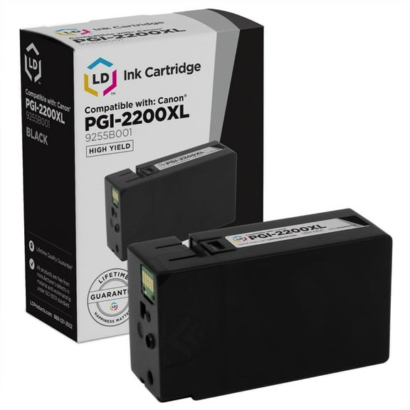 LD Compatible Ink Cartridge Replacement for Canon PGI-2200XL 9255B001 High Yield (Black)