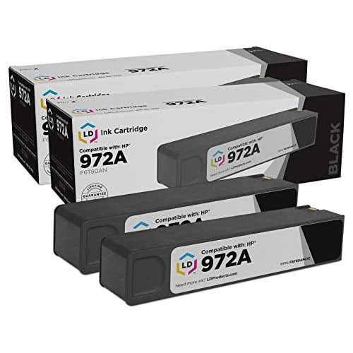 om Ungkarl Ny mening LD Compatible Replacement for HP 972A / F6T80AN Black Ink Cartridge 2-Pack  for PageWide Pro 352dw, 377dw, 452dn, 452dw, 477dn, 477dw, 552dw, 577dw,  577dw MFP, 577z - Walmart.com