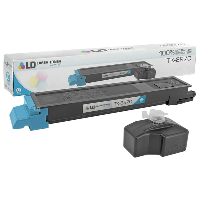 LD Compatible Replacement for Kyocera-Mita TK-897C Cyan Laser Toner Cartridge for use in Kyocera-Mita TASKalfa 205c, 255, 255c, FS-C8520MFP, and FS-C8525MFP s