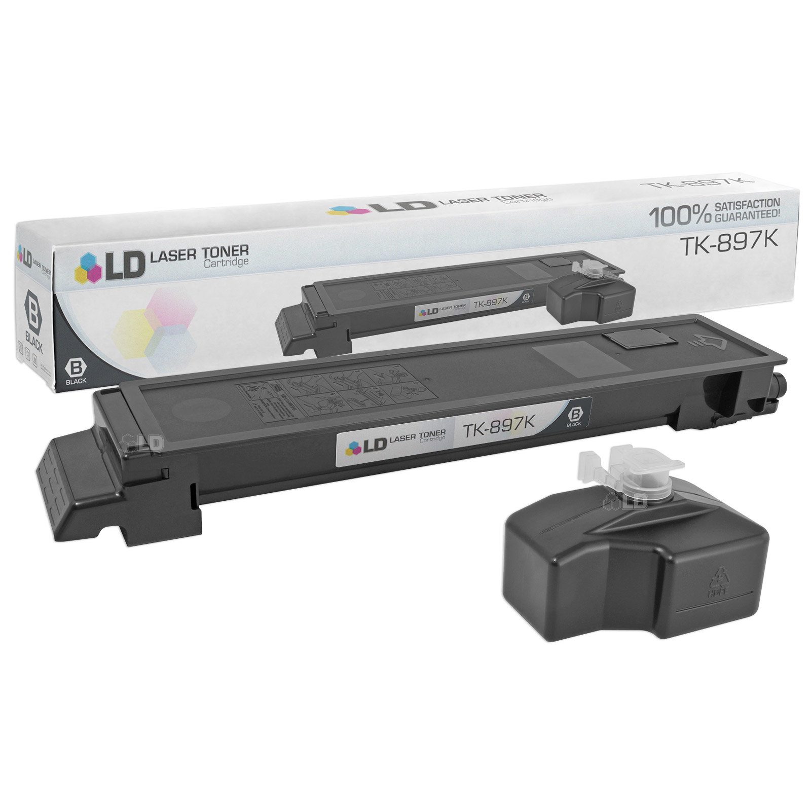 LD Compatible Replacement for Kyocera-Mita TK-897K Black Laser Toner Cartridge for use in Kyocera-Mita TASKalfa 205c, 255, 255c, FS-C8520MFP, and FS-C8525MFP s - image 1 of 1