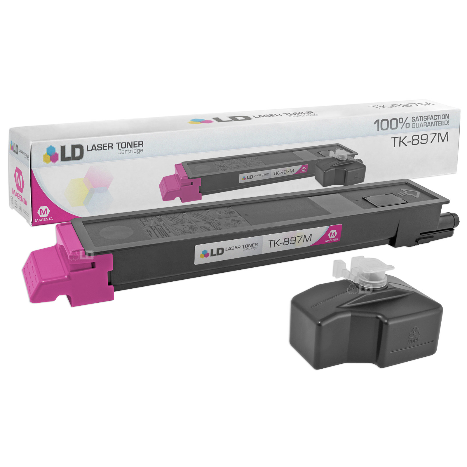LD Compatible Replacement for Kyocera-Mita TK-897M Magenta Laser Toner Cartridge for use in Kyocera-Mita TASKalfa 205c, 255, 255c, FS-C8520MFP, and FS-C8525MFP s - image 1 of 1