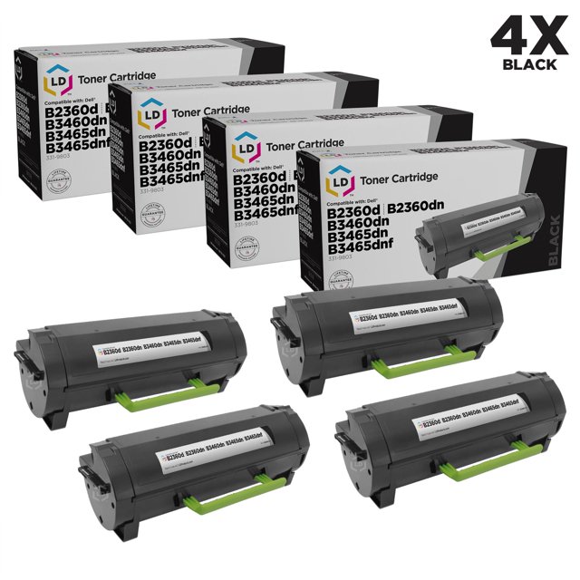 LD Compatible Replacement for Dell 3319803 / RGCN6 Black Toner