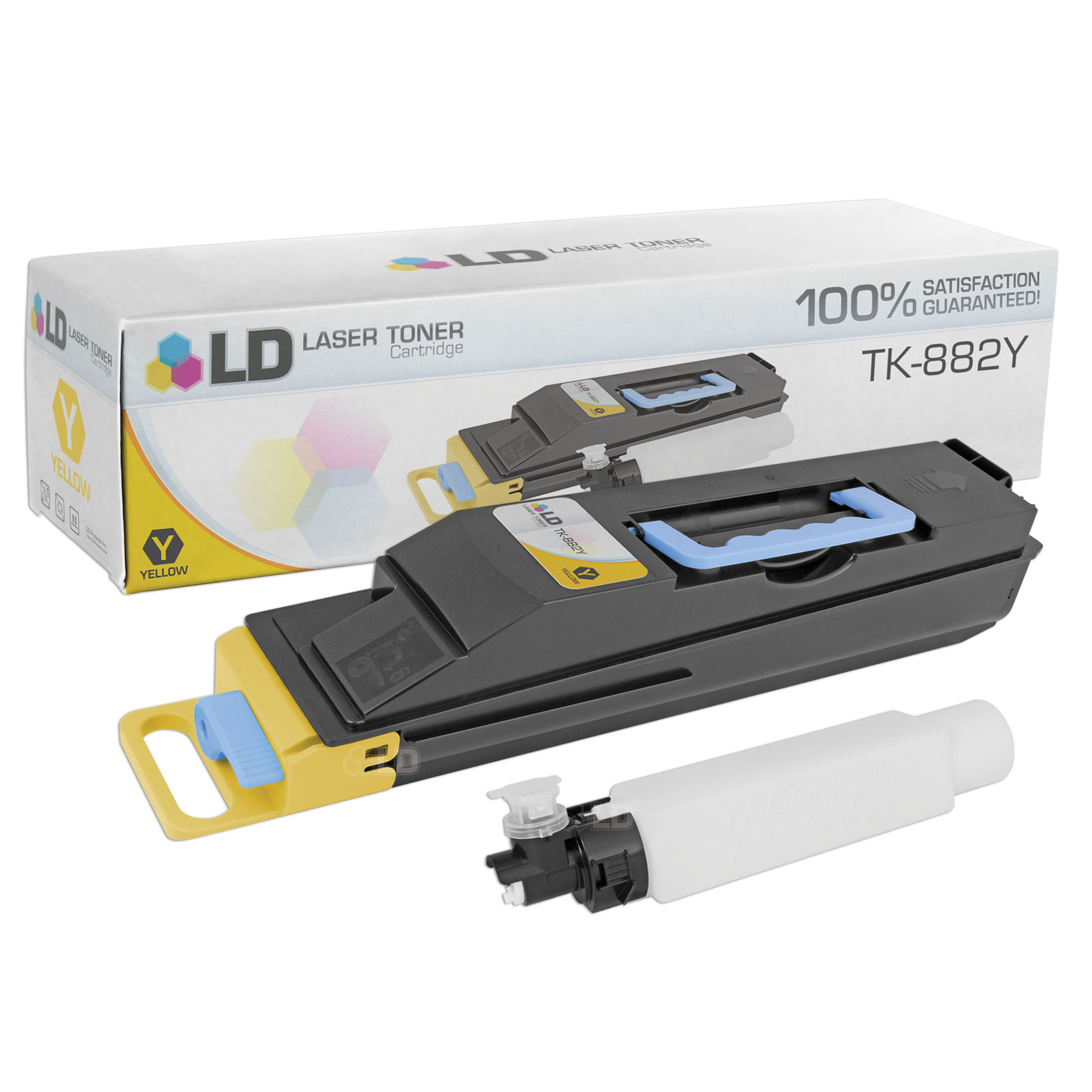 LD Compatible Replacement for Kyocera-Mita 1T02KAAUS0 (TK-882Y) Yellow Laser Toner Cartridge for use in Kyocera-Mita FS-C8500DN - image 1 of 1