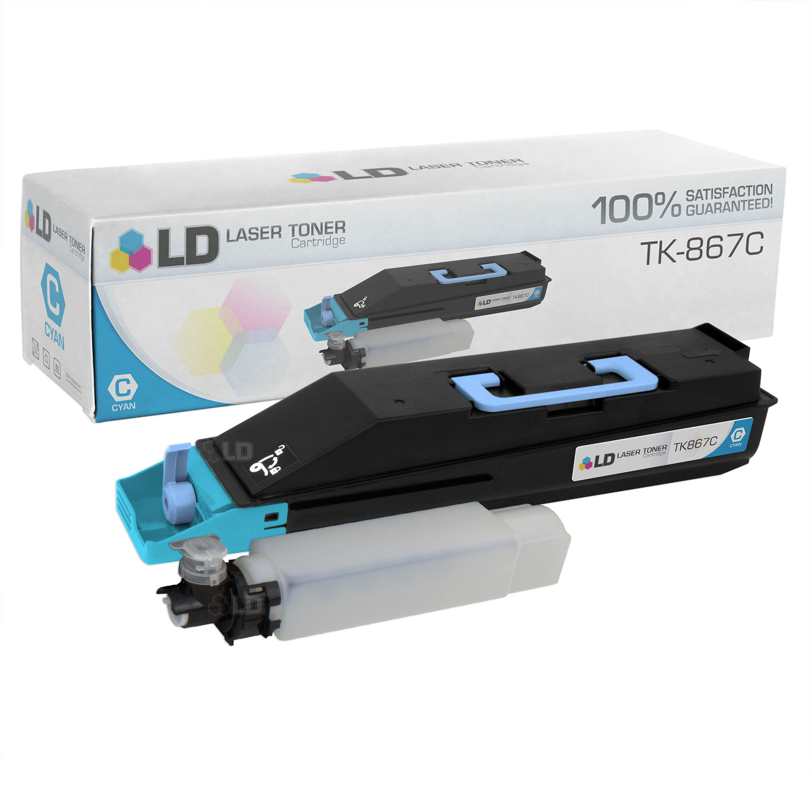 LD Compatible Replacement for Kyocera Mita TK-867C Cyan Laser Toner Cartridge for use in Kyocera Mita TASKalfa 250ci, and 300ci s - image 1 of 1