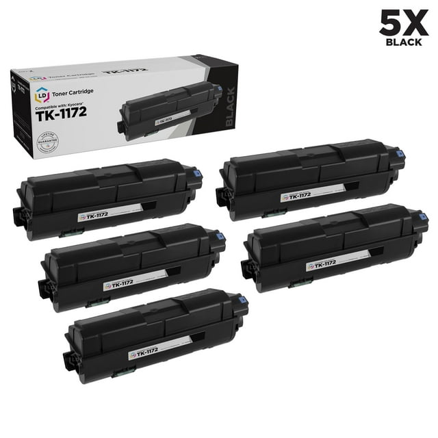 LD Compatible Replacement for Kyocera TK-1172 (1T02S50US0) Pack of 5 Black Laser Toner Cartridges for use in M2040dn, M2540d, M2540dw & M2640idw
