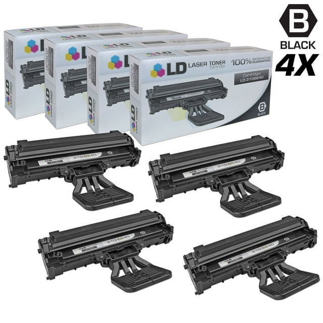 LD Compatible Replacements for Dell 310-6640 (GC502) Set of 4 Black Laser Toner Cartridges for use in Dell Laser 1100, and 1110 s