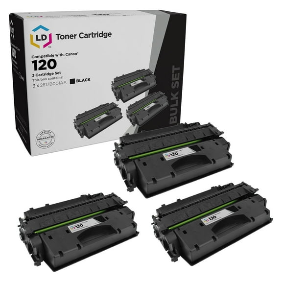 LD Products Compatible Toner Cartridge Replacement for Canon 120 (Black, 3 Cartridge Pack)
