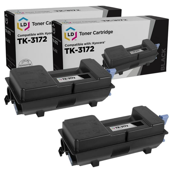 LD Compatible Replacement Kyocera TK-3172 (1T02T80US0) Black Toner 2-Pack for ECOSYS P3050dn
