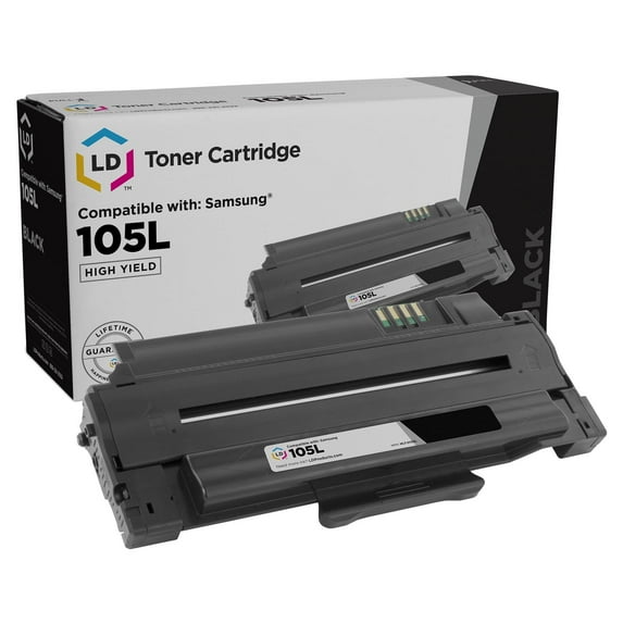 LD Compatible Toner Cartridge Replacement for Samsung MLT-D105L High Yield (Black)