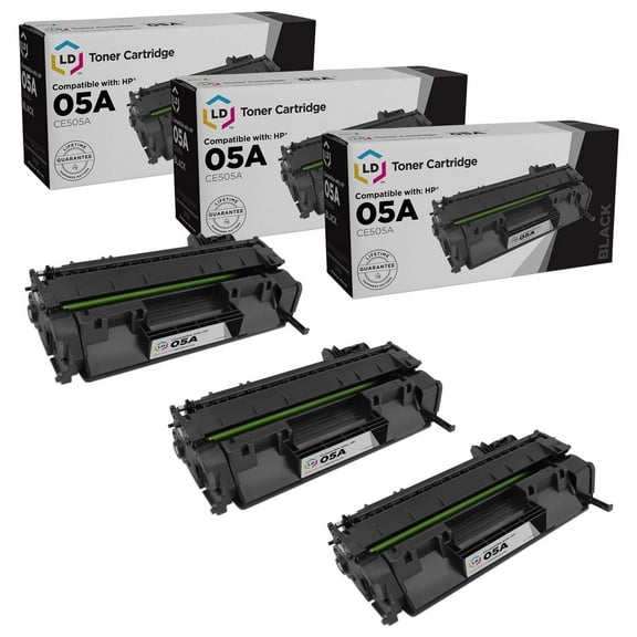 LD Compatible Toner Replacements for HP 05X CE505X (Black, 3-Pack)