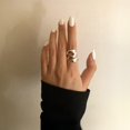 thumbnail image 2 of Minimal Design 925 Sterling Silver Men's Ring With Husn-i Calligraphy \"Hasbiyallah\" Written... 2 of 11