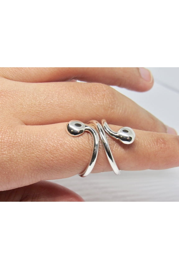 Adjustable Sterling Silver Circles Splint Ring for Mallet Finger & Trigger Finger | Elegant Arthritis Ring Splint for PIP Joint Support | RA, EDS, Hypermobile Finger Therapy Ring