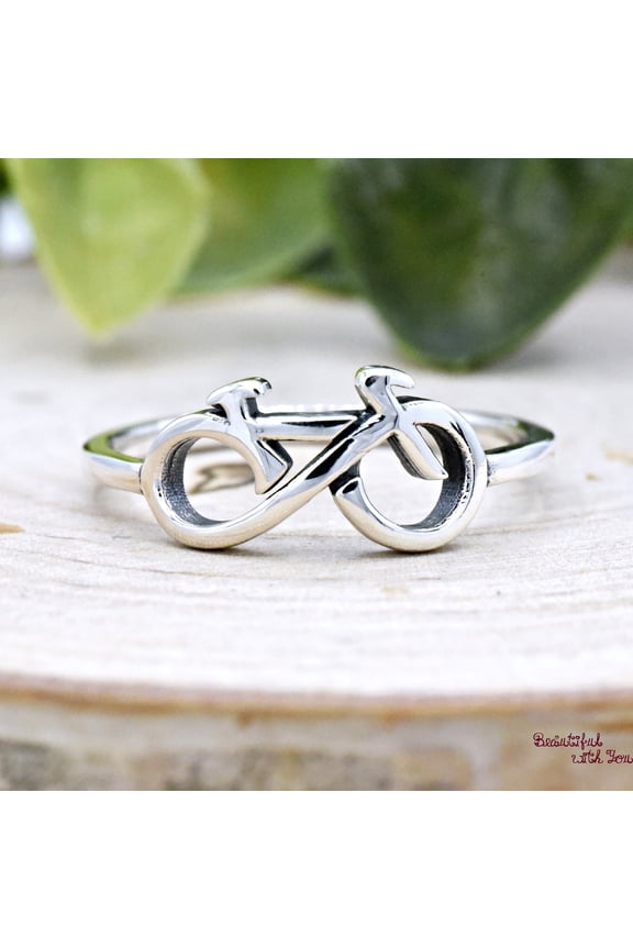 Bicycle Ring, Casual Ladies Ring, Solid 925 Sterling Silver Bicycle Ring, Trendy Minimalist Design Ring, Outdoor Bicycle Bike Ring