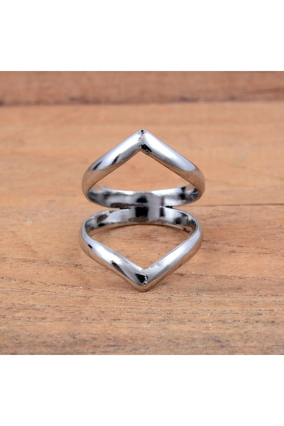 Chevron Arthritis Ring for PIP or DIP Joint Swan Neck Splint Silver Splint Ring