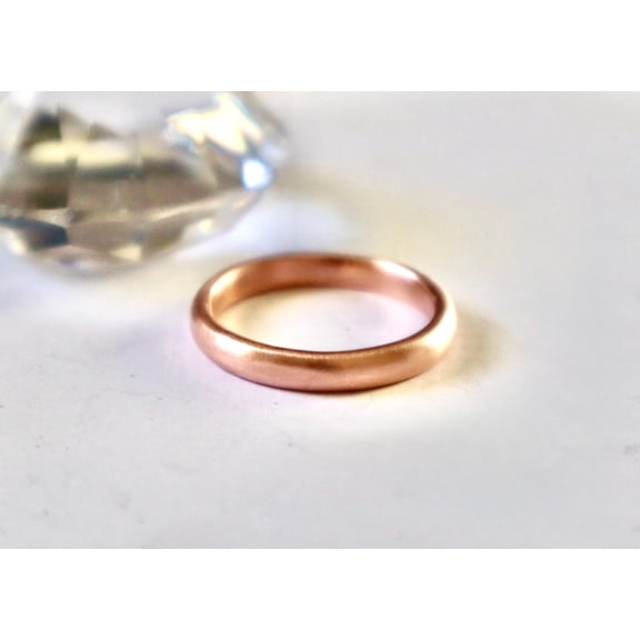 LD DESIGNS Copper Stacking Ring, Handcrafted Minimalist Plain Band, Polished Everyday Wear Fashion Jewelry For Women