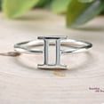 thumbnail image 1 of LD DESIGNS -Gemini Zodiac Ring Sterling Silver Ring â€“ Twin Star Sign Band Astrology Jewelry Gift Celestial Style Modern Zodiac Accessory, 1 of 3