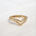 thumbnail image 1 of LD DESIGNS Gold Stacking Ring Set – 925 Solid Gold Plated Plain V Curve Chevron Rings – Minimalist Stacking Jewelry for Women, 1 of 6