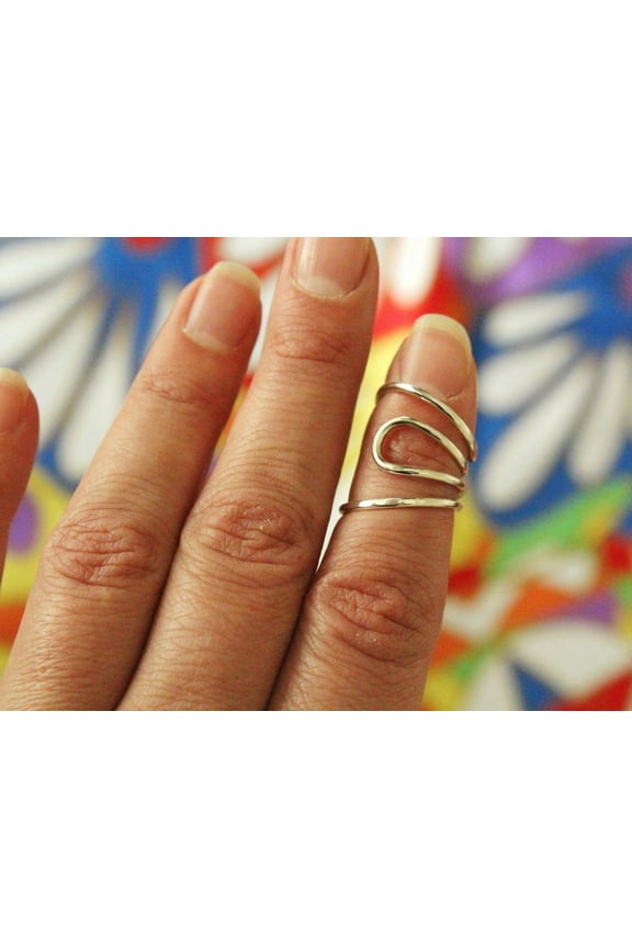 Silver Arthritis Splint Ring – Lateral Deviation & Mallet Finger Support | EDS, Boutonniere Deformity & Trigger Finger Brace