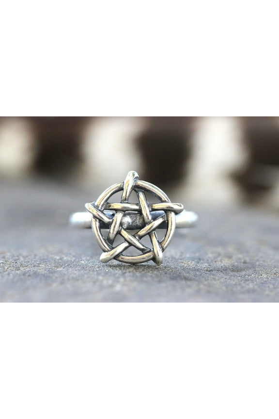 Silver Pentagram Ring Sterling Silver Pentagram Jewelry Witch Ring Witch Jewelry