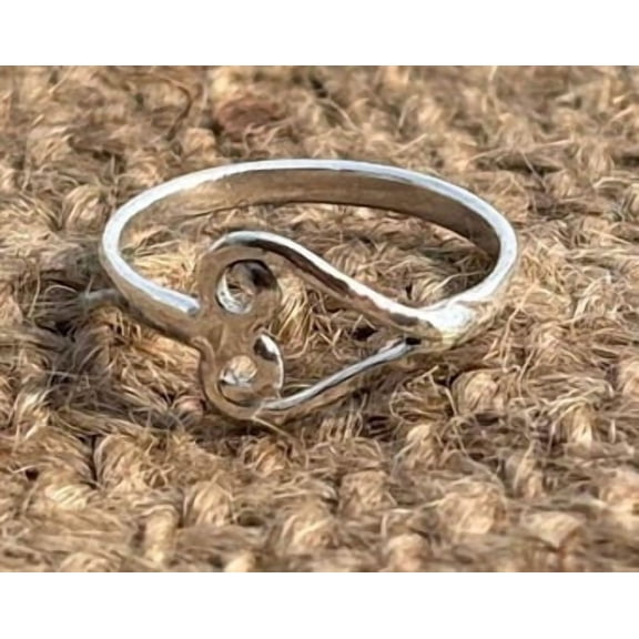2 Rings Layout SS DESIGNS silver plated band ring Wide Polished Minimalist Smooth ...