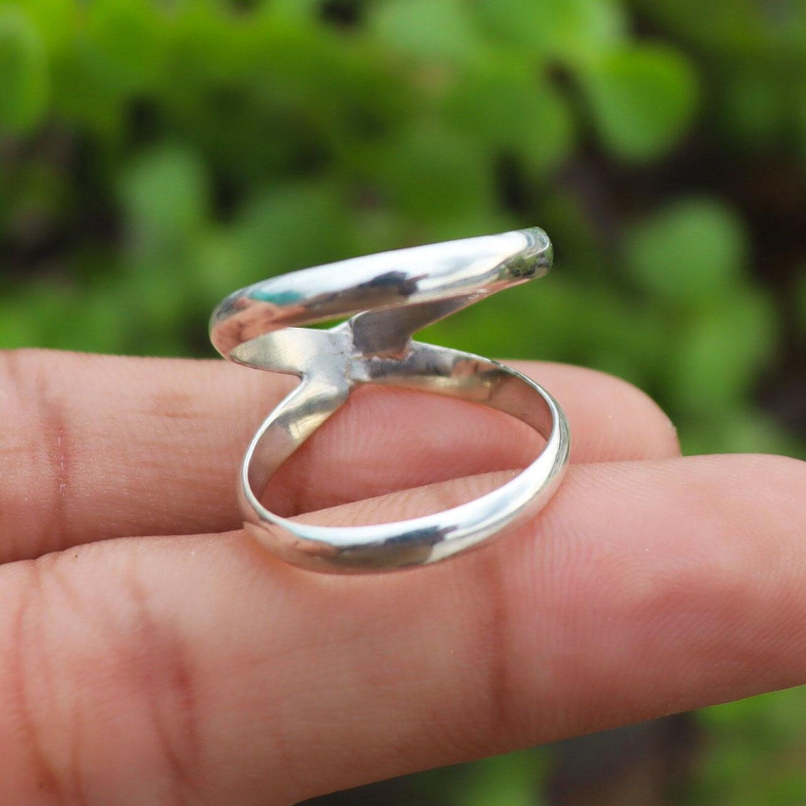 LD DESIGNS Silver Thumb Ring Minimalist Handmade Boho Open Band ...