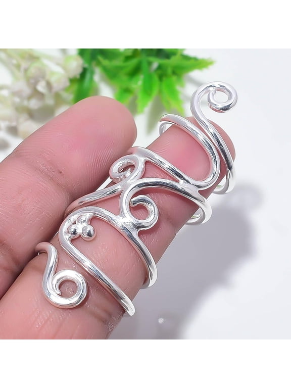 handmade silver ring Elegant Minimalist Silver Ring Open Band Wrap Design with Polished Dainty Stackable Style for Everyday Wear