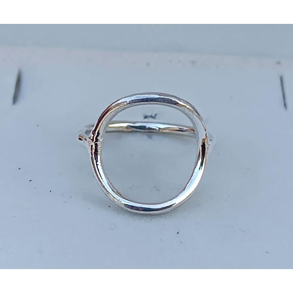 LD DESIGNS - Sterling Silver Ring Handmade | Dainty 925 Silver Circle Band, Artisan Wedding Band & Gift For Her Jewelry