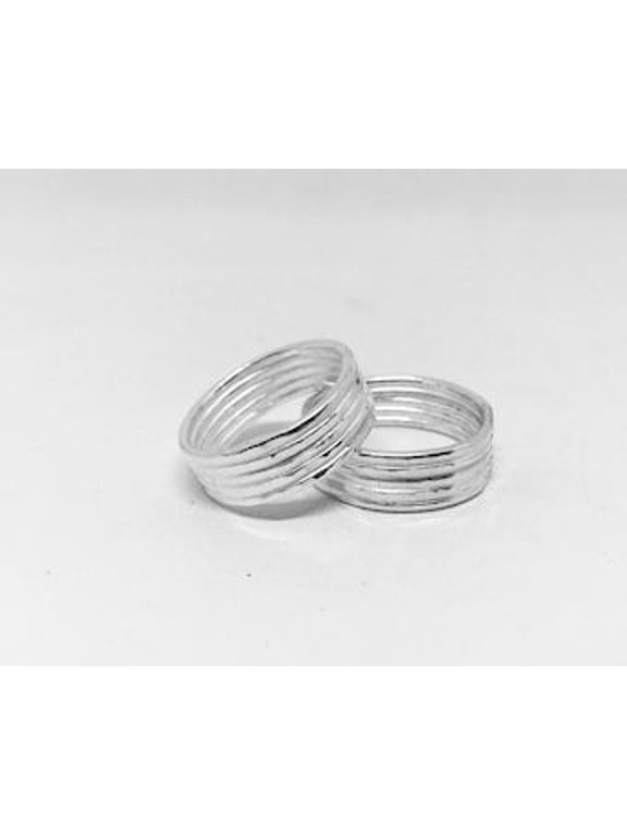 silver wire wrap ring, Minimalist Artisan Silver Ring with Handcrafted Wire Texture, Modern Open Band Jewelry for Women