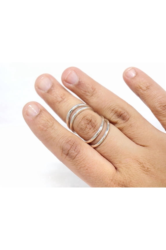 SwanBelle Sterling Silver Swan Neck Ring Splint for PIP and DIP Joints | Adjustable Arthritis and Rheumatoid Arthritis Support Ring | Handmade Finger Splint for Joint Relief