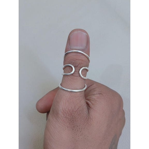 LD DESIGNS adjustable silver ring, Elegant Silver Open Band Ring With Textured Wrap Spiral Design, Adjustable Statement Jewelry For Women