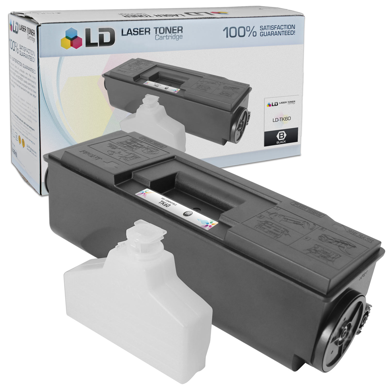 LD Kyocera Mita Compatible TK60 Black Laser Toner Cartridge for use in Kyocera Mita FS s: 1800, 1800 N, 1800 N Plus, 1800 Plus, 1800 TN PLUS, 3800 D, 3800 DTN, 3800 N, & 3800 TN s - image 1 of 1