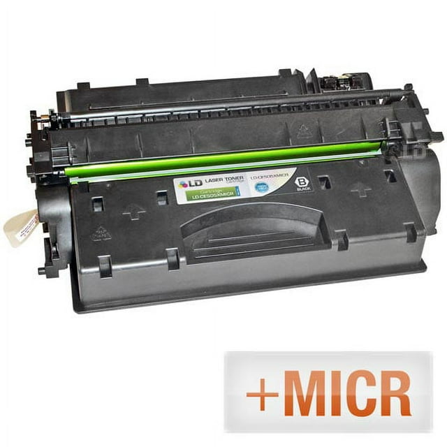 LD (MICR Toner) Remanufactured Replacement Laser Toner Cartridge for Hewlett Packard CE505X (HP 05X) High-Yield Black
