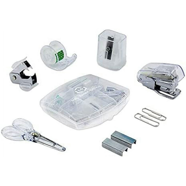 https://i5.walmartimages.com/seo/LD-Products-Clear-Mini-Office-Supply-Kit-Portable-Case-with-Scissors-Paper-Clips-Tape-Dispenser-Pencil-Sharpener-Stapler-Staple-Remover_e49d6a5a-d9ac-4763-b678-3a1825c98f20.c8ce7418c0e1885d1874054f2dbbc9c7.jpeg?odnHeight=768&odnWidth=768&odnBg=FFFFFF&format=avif
