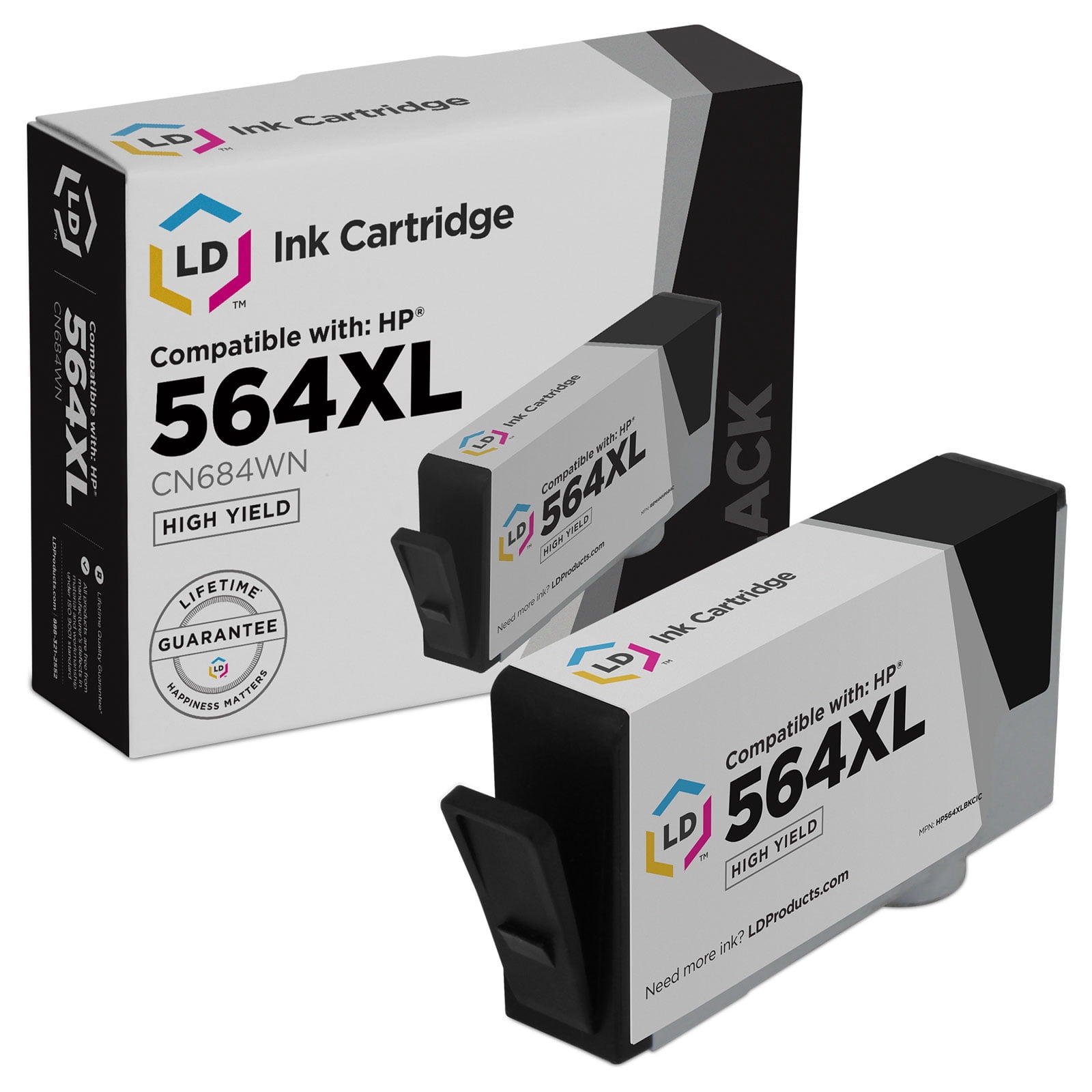 LD Products Compatible Replacement 564XL CB684WN HY Black Ink Cartidge ...