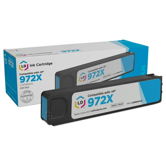 LD Products Ink Cartridge Replacements Compatible with HP 972X L0R98AN HY (1PK, Cyan)