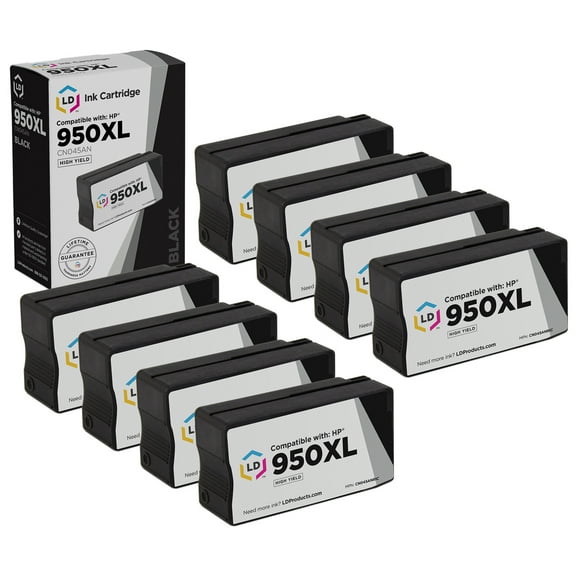 8PK LD Compatible Replacement Black Cartridges for HP Ink 950XL 950 XL CN045AN OfficeJet 8100