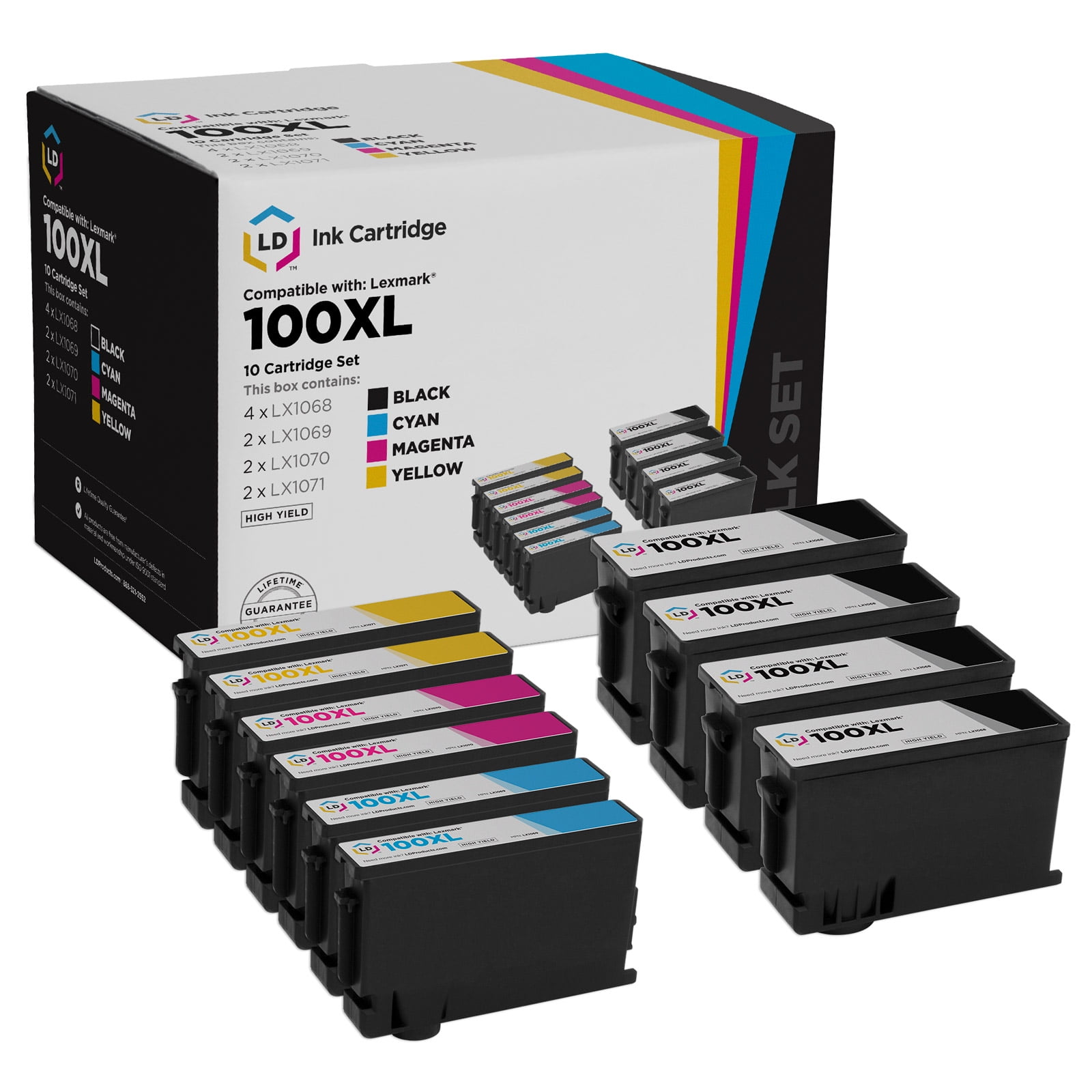 Lexmark 100xl Compatible Ink Cartridges LD Products Compatible Ink Cartridge Replacements for Lexmark 100XL