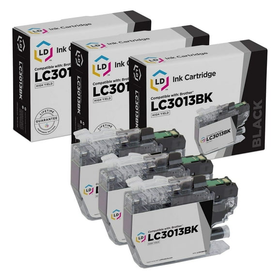 LD Products Compatible LC3013XL LC3013BK Brother LC3013 Ink Cartridges Replacement for MFC-J491DW MFC-J497DW MFC-J690DW MFC-J895DW (Black, 3-Pack)