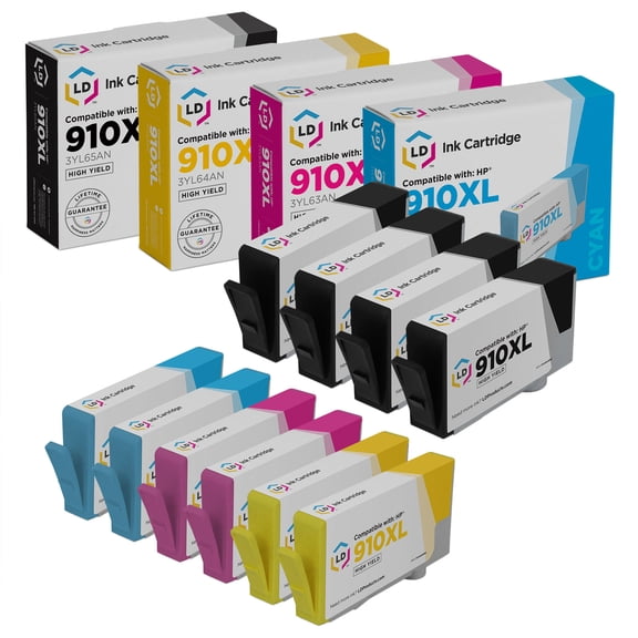 LD Products Compatible Replacement for HP 910XL HY Ink Cartridges 4 Black 2 Cyan 2 Magenta 2 Yellow
