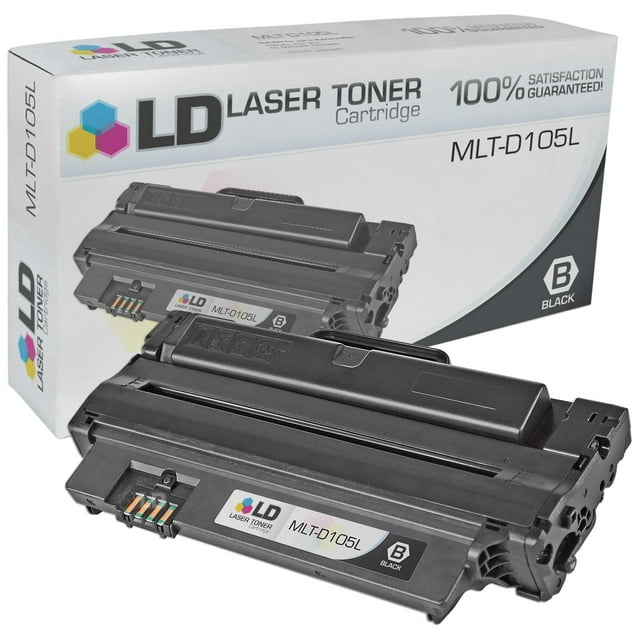 LD Products Compatible Replacement for Samsung MLT-D105L Black HY Laser Toner Cartridge for use in Samsung ML, SCX, & SF s