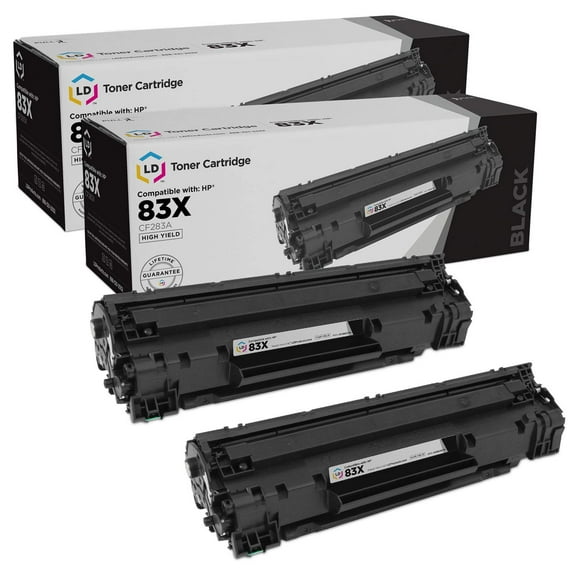 LD Products Compatible Toner Cartridge Replacement for HP 83X CF283X High Yield (Black, 2-Pack)