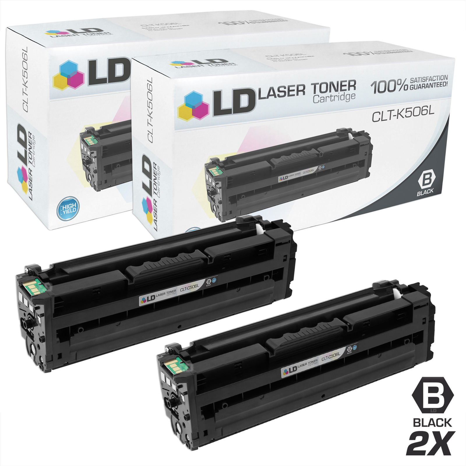 LD Products Compatible Toner Cartridge Replacement for Samsung K506 CLT-K506L High Yie (Black, 2-Pack) - image 1 of 6