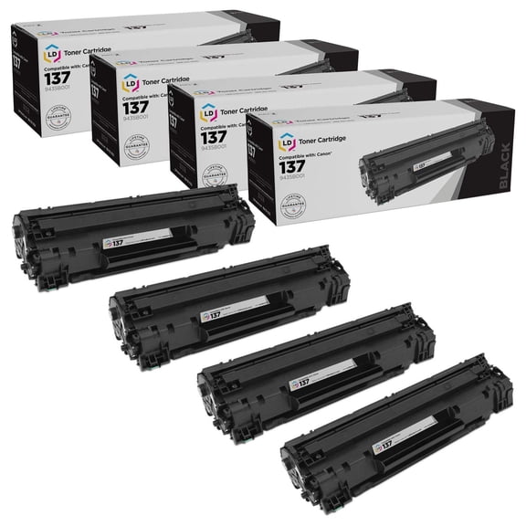 LD Products Compatible Toner Cartridge Replacements for Canon 137 9435B001 (Black, 4-Pack)